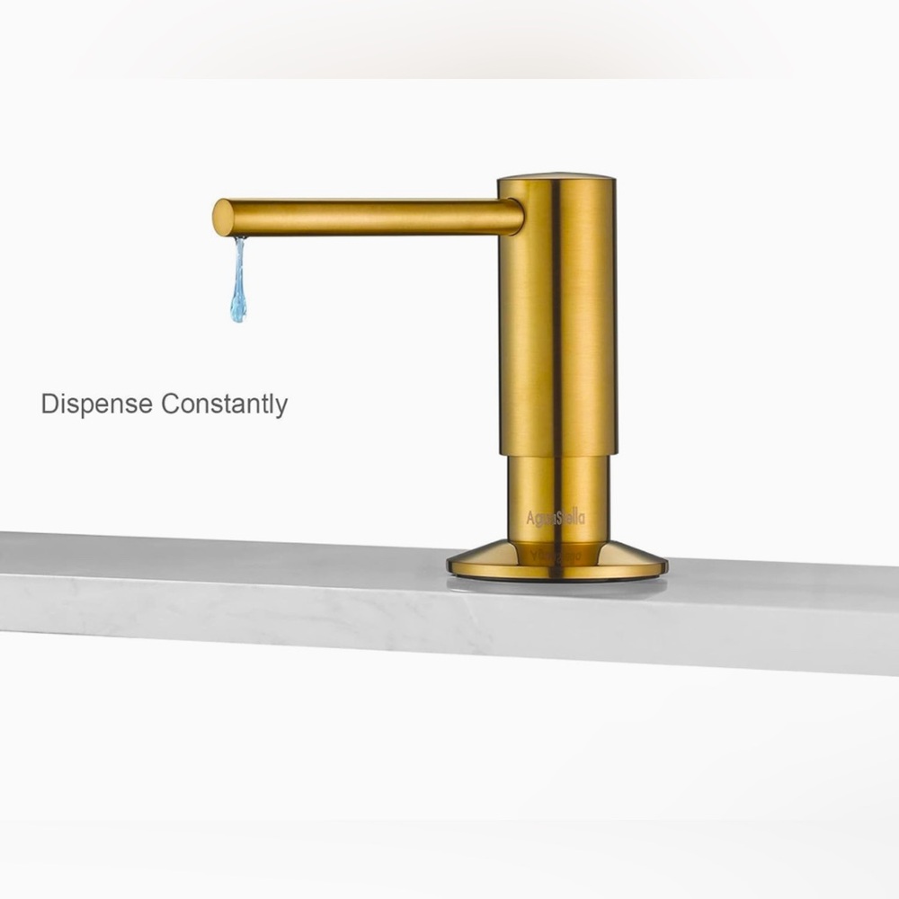 Built in countertop soap dispenser in GOLD